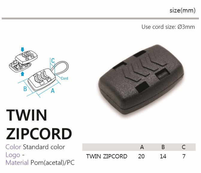 TWIN ZIPCORD